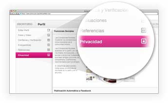 privacy controls interface