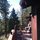 The back deck features views of the ski slopes and even a tiny slice of Lake Tahoe itself.