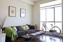 Comfy Couch in 1-Bed in Old Oakland