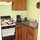 Kitchen sink and stove.