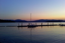 Houseboat on Pend Oreille Lake, ID