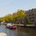 A lot of boats sail through the canal out in front