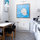 small kitchen, but big enough for a table with three Thonet-Chairs (Design: Gerd Lange), Artwork by a berliner painter