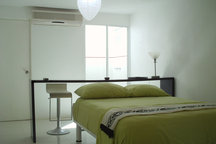 White Studio with private bathroom