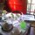 Kitchen table, sometimes. 