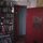Cabinet for clothing; hall to private half-bath