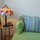 Tiffany-Nachttischlampe/Funk-Wecker m. Wetteranzeige