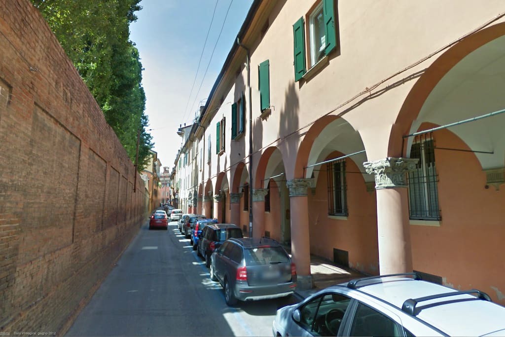 Via Fondazza. This is the street where you will be staying. You are in the historic center of town, near everything but away from the noisy streets