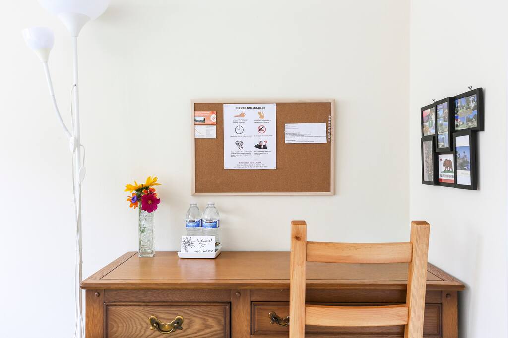 A small desk in case you need to do some work while you're here.