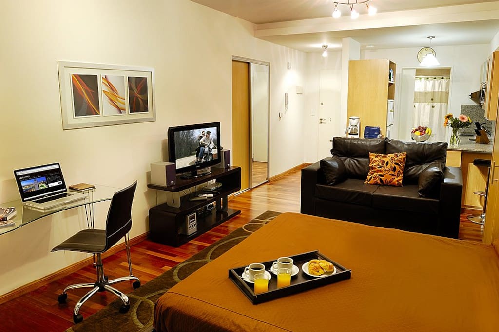 After a day of sightseeing, you can come back and relax inside or out. Even do work if you have to.