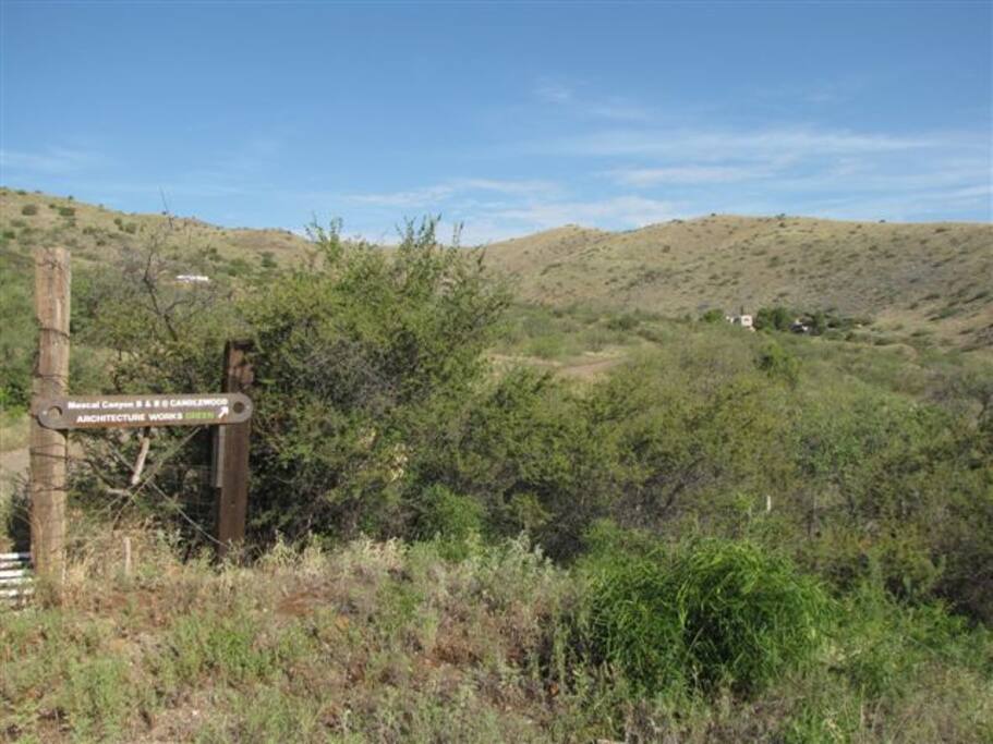 Approaching Mescal Canyon Retreat @ Candlewood