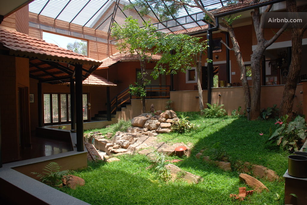 Just Beautiful Central Covered Courtyard Garden Bangalore Courtyard Garden Rooftop Garden Courtyard